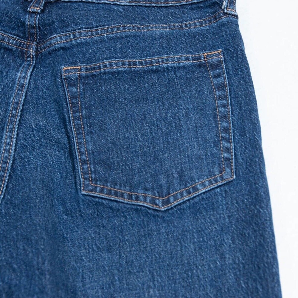Gap Jeans Womens 10 - 30x26 Cheeky Straight Hi Rise Button Fly Dark Blue Wash - Picture 7 of 10